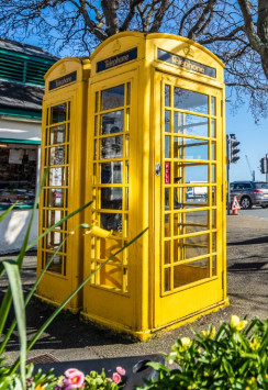 125 Years Yellow phone box